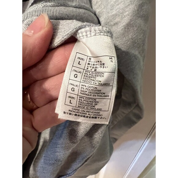 Disney Parks Sweatshirt Womens Sz L Minnie Mouse Hooded grey Pullover Hoodie - Picture 6 of 9